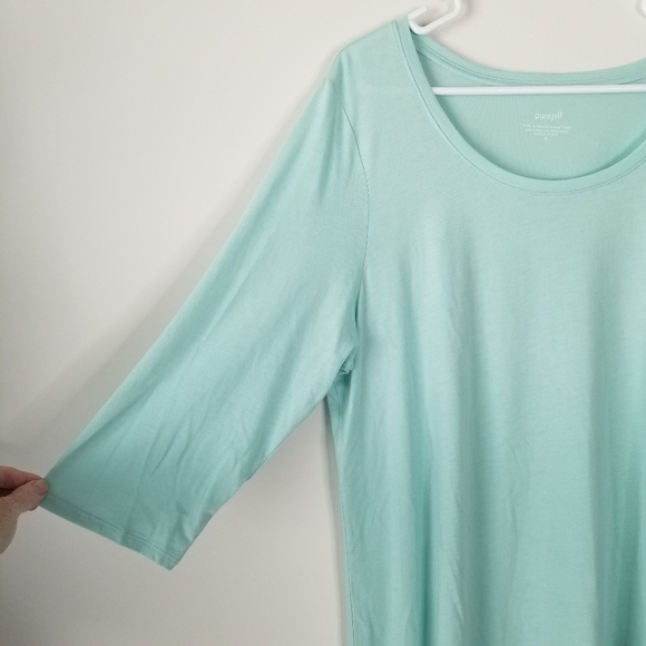 NWT J. Jill Pure Jill Ballet Sleeve A Line Tunic Size XL Eggshell Blue Stretchy - Picture 4 of 11